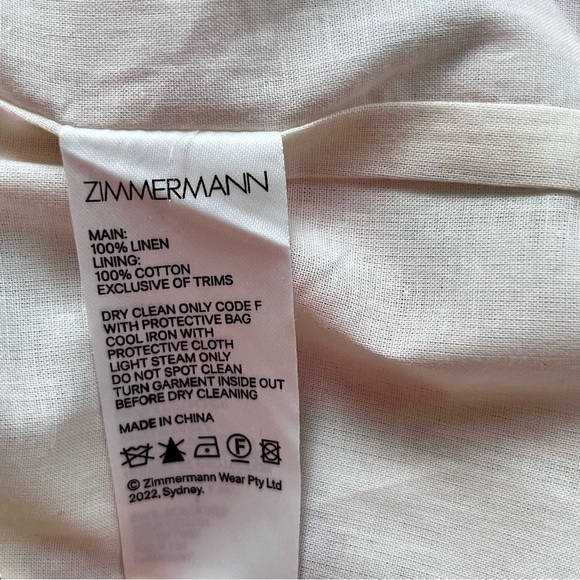 NWOT Zimmermann Wonderland floral-print wrapped linen skirt 0 - Picture 15 of 16